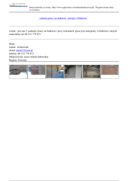 szukam pracy na budowie muruję z klinkieru