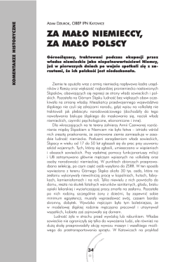 ZA MAŁO NIEMIECCY, ZA MAŁO POLSCY