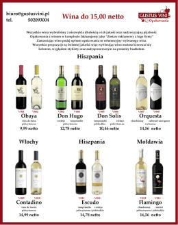 Page 1  tel. 502093004 Wina do 15,00 netto G