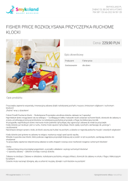 fisher price rozkołysana przyczepka-ruchome klocki