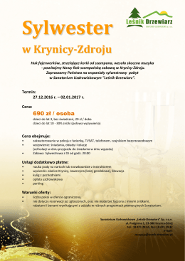 Sylwester - Sanatorium Leśnik