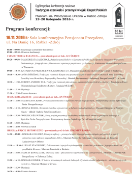 program konferencji