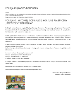 bezpieczny pierwszak - Policja Kujawsko