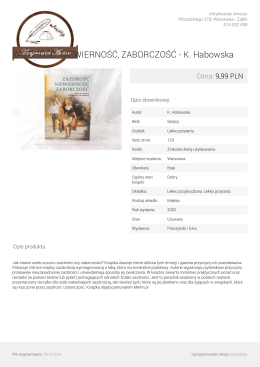 ZAZDROŚĆ, NIEWIERNOŚĆ, ZABORCZOŚĆ