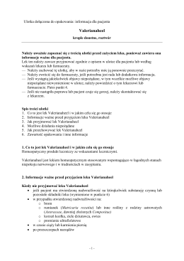 Valerianaheel - Wyszukiwarka produktów leczniczych