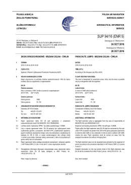 SUP 94/16 (ENR 5) - Służba Informacji Lotniczej