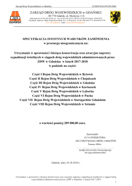 formulrz cenowy - Zarząd Dróg Wojewódzkich w Gdańsku