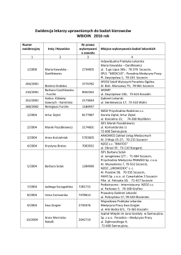 Ewidencja Lekarzy BIP 2016 r