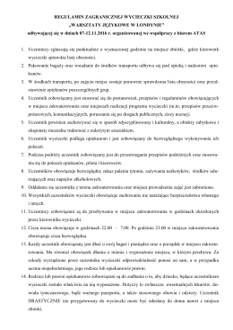 WARSZTATY JĘZYKOWE W LONDYNIE