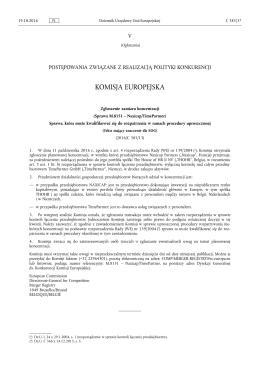 Zgłoszenie zamiaru koncentracji