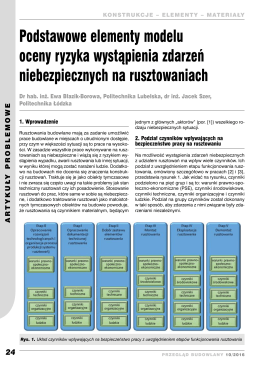 Podstawowe elementy modelu oceny ryzyka wystąpienia zdarzeń