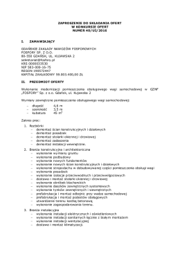 zaproszenie do składania ofert w konkursie ofert numer 40/ui/2016 i