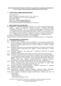 Specyfikacja Istotnych Warunków Zamówienia w - Wod.-Kan.