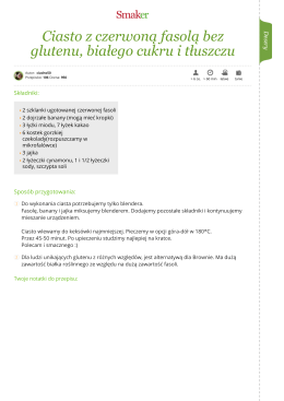 Ciasto z czerwoną fasolą bez glutenu, białego cukru i