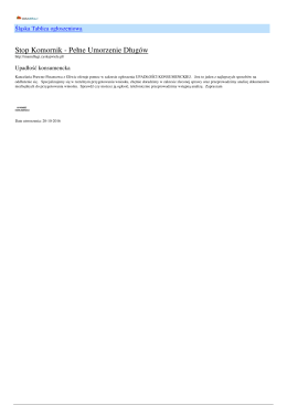 Stop Komornik - Pełne Umorzenie Długów