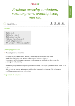 Prażone orzechy z miodem, rozmarynem, wanilią i solą