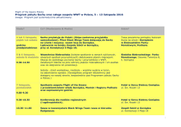 Program pobytu Sachy oraz całego zespołu WWT w