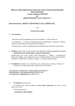 REGULAMIN DIECEZJALNEGO PLASTYCZNEGO KONKURSU
