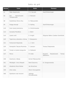 LISTA - KL. 4-6