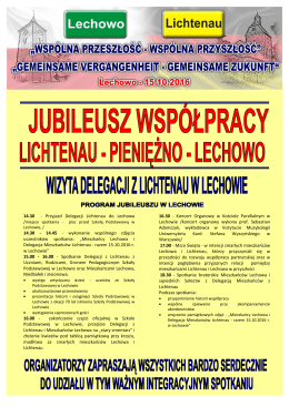 14.30 - Przyjazd Delegacji Lichtenau do Lechowa 14.30