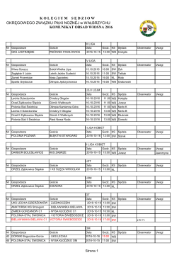 obsada-do-16-10 - Okręgowy Związek Piłki Nożnej w Wałbrzychu