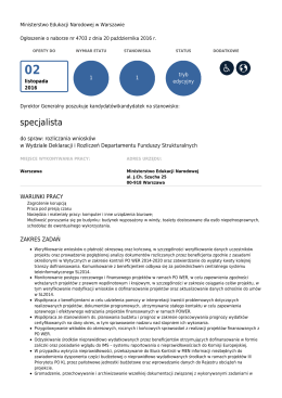 specjalista - Biuletyn Informacji Publicznej MEN