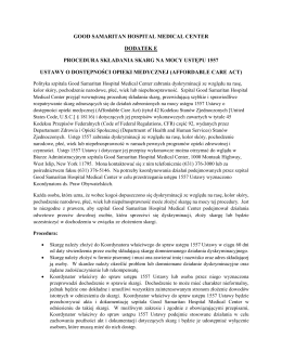 good samaritan hospital medical center dodatek e procedura