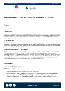 801 011 864 HISZPANIA - COSTA DEL SOL