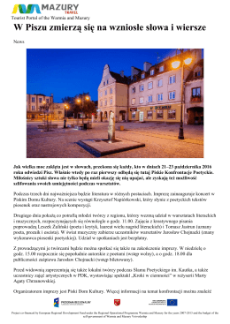 W Piszu zmierzą się na wzniosłe słowa i wiersze