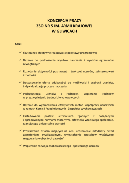 koncepcja pracy zso nr 5 im. armii krajowej w gliwicach