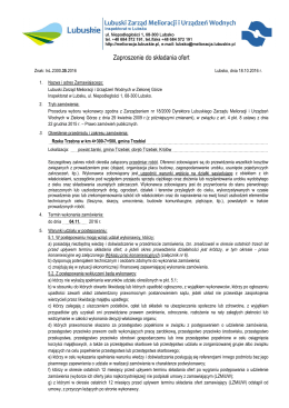 Zaproszenie do składania ofert