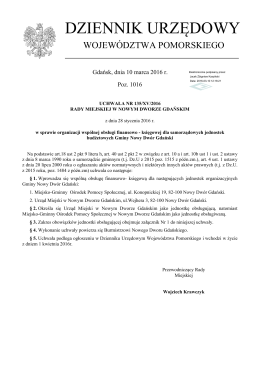 Uchwała Nr 135/XV/2016 z dnia 28 stycznia 2016 r.