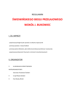 ŚWIDWIŃSKIEGO BIEGU PRZEŁAJOWEGO WOKÓŁ J. BUKOWIEC
