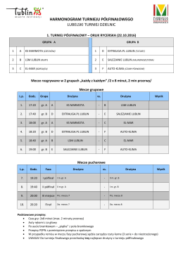 1. Turniej p&oacute;łfinałowy- RYCERSKA- Lubelski Turniej
