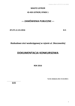 dokumentacja konkursowa - BIP URZĄD MIASTA USTROŃ