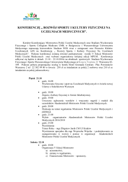 konferencję „ rozwój sportu i kultury fizycznej na uczelniach