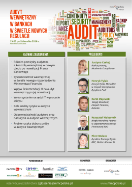 Audyt wewnętrzny w bankach w świetle nowych