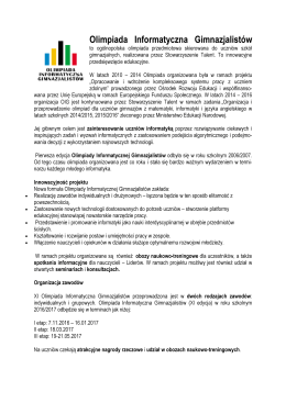 Olimpiada Inform Olimpiada Informatyczna Gimnazjalistów atyczna