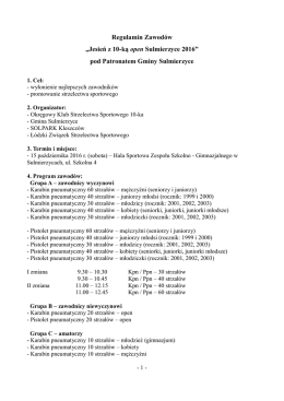 Regulamin Zawodów - Urząd Gminy w Sulmierzycach