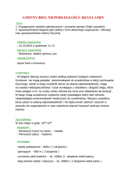 gminny bieg niepodległości- regulaminniepodle