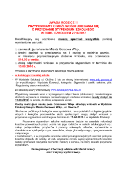Informacja o naborze wniosków - stypendia_szkolne_2016-2017