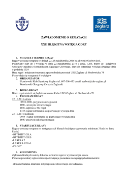 Zawiadomienie o regatach