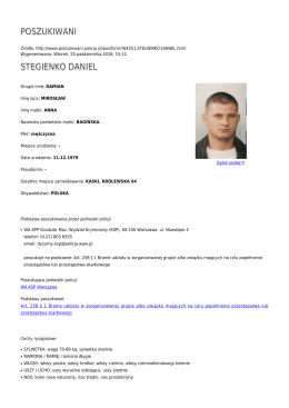Generuj PDF - Poszukiwani