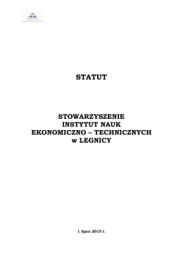 Pobierz plik - INSTYTUT NAUK EKONOMICZNO – TECHNICZNYCH