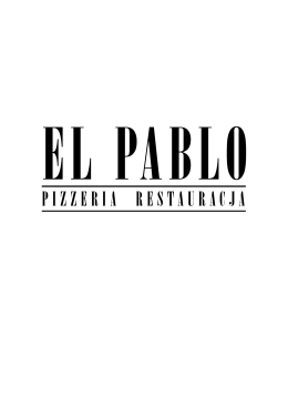 Menu - El Pablo