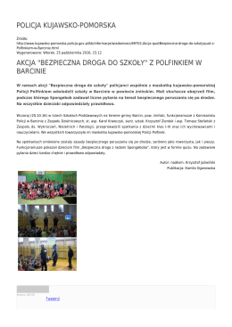 "bezpieczna droga do szkoły" z polfinkiem w barcinie