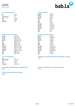 polski conjugation - Å¼uliÄ