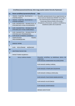 Certyfikaty/uprawnienia/licencje, które mogą uzyskać studenci