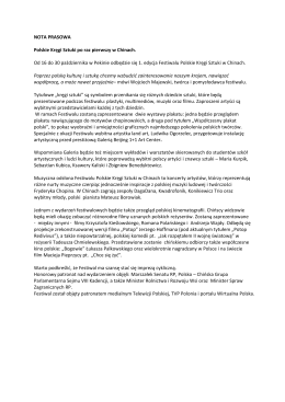 Notka prasowa - Kręgi Sztuki