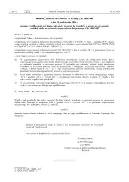(UE) 2016/ 1845 - z dnia 18 października 2016 r.